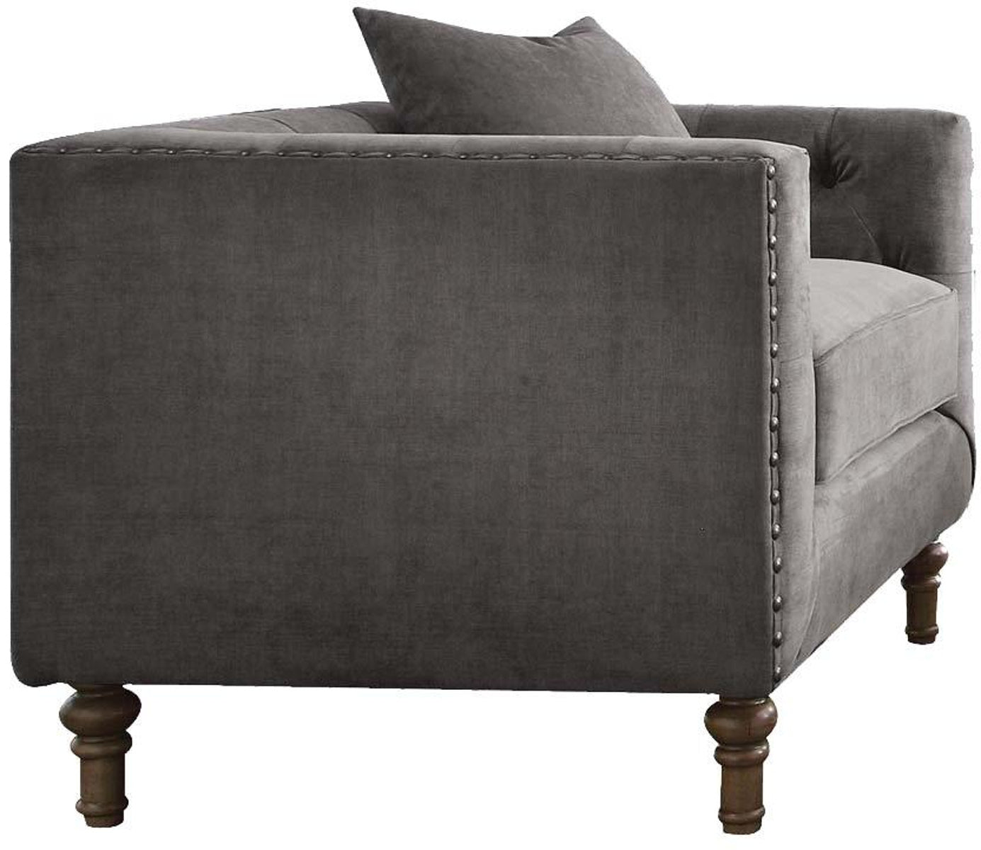 Acme Furniture Sidonia Arm Chair in Gray Velvet 53582 - ATL FURNITURE