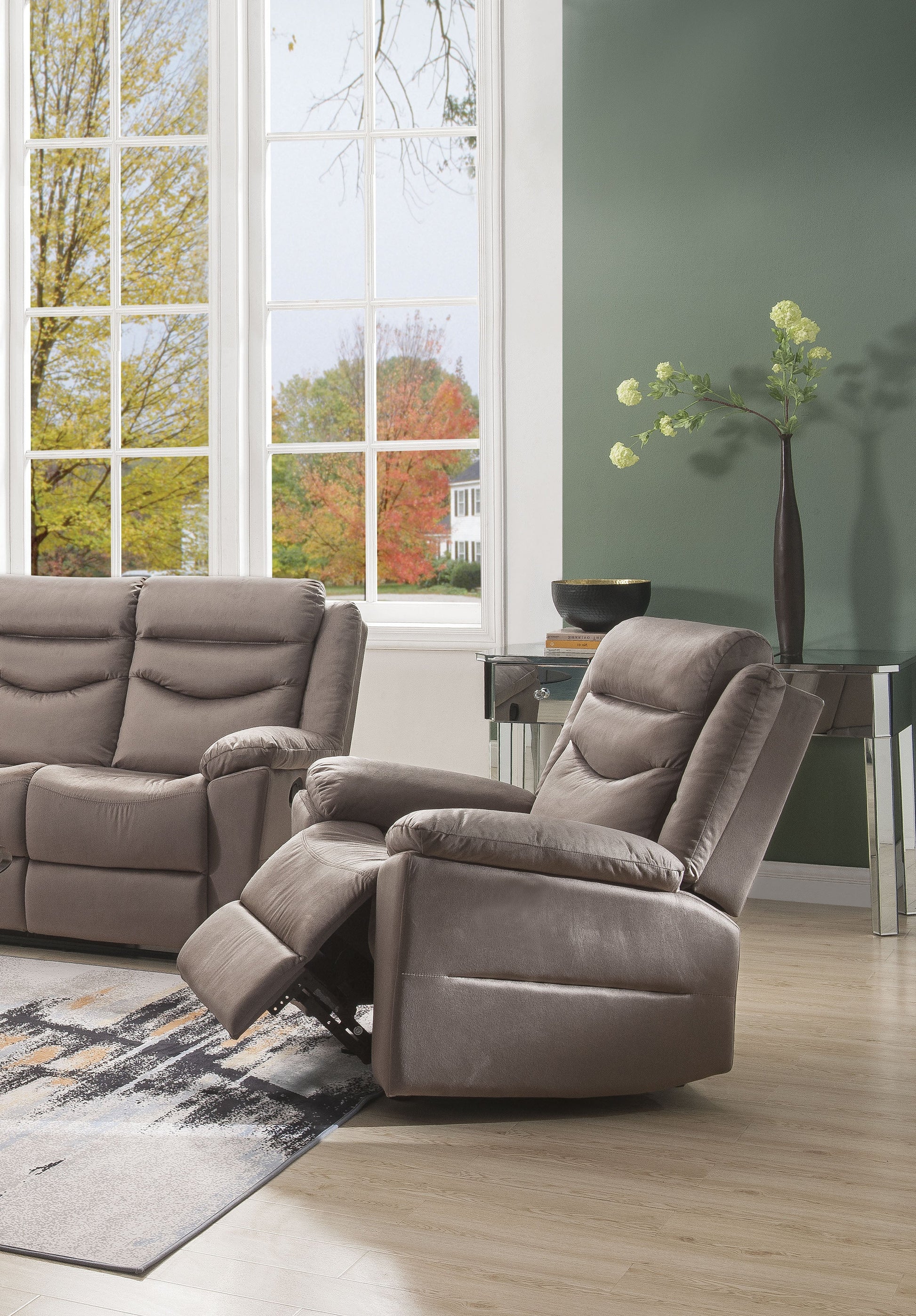 Fiacre Velvet Glider Recliner - ATL FURNITURE