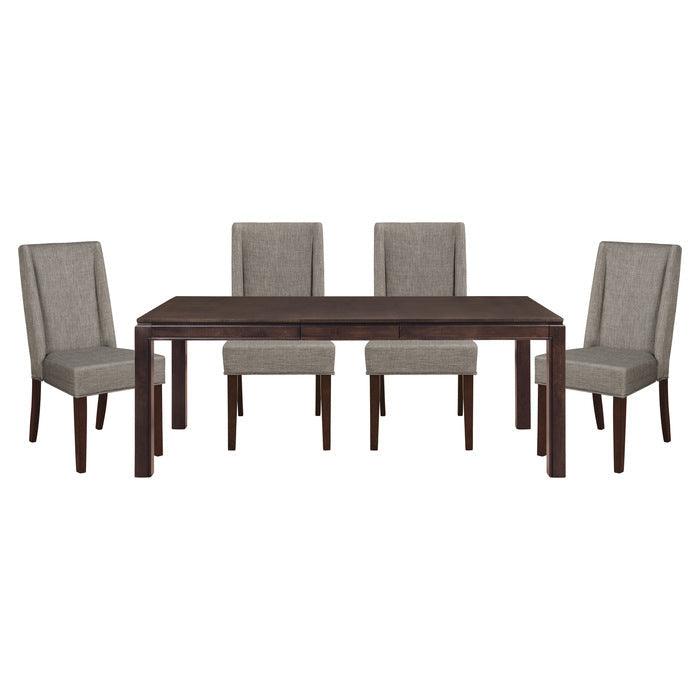 Homelegance - Kavanaugh 5 Piece Dining Room Set In Dark Brown - 5409-78-5Set - ATL FURNITURE