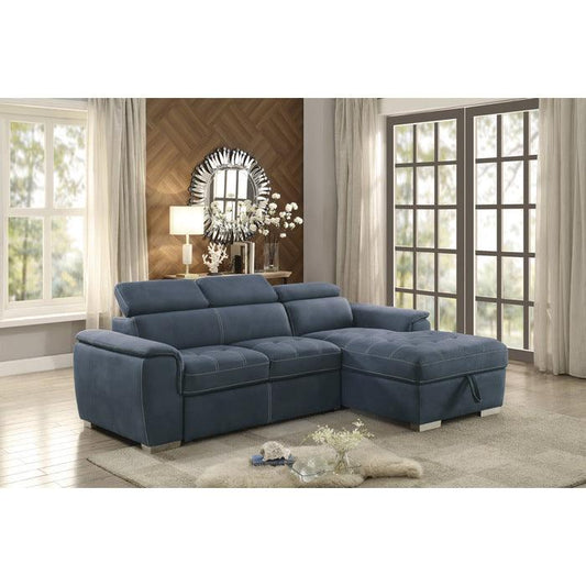 Homelegance - Ferriday Blue Sectional - 8228Bu - ATL FURNITURE