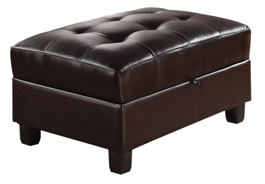 Acme Kiva Ottoman with Storage in Espresso 51197 - ATL FURNITURE