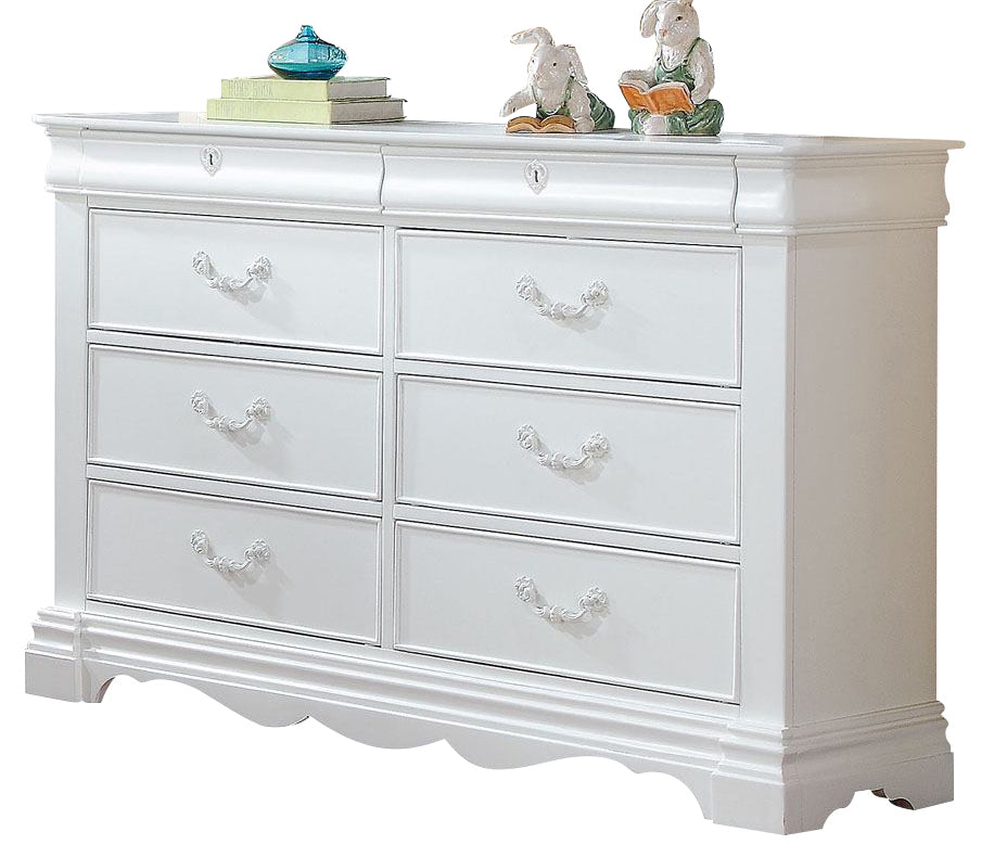 ACME Estrella Youth Dresser in White 30245 - ATL FURNITURE