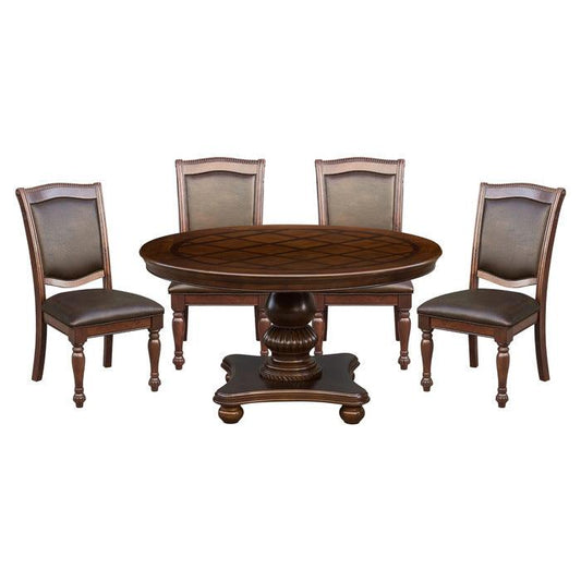 Homelegance - Lordsburg 5 Piece Dining Room Set In Brown Cherry - 5473-54-5Set - ATL FURNITURE