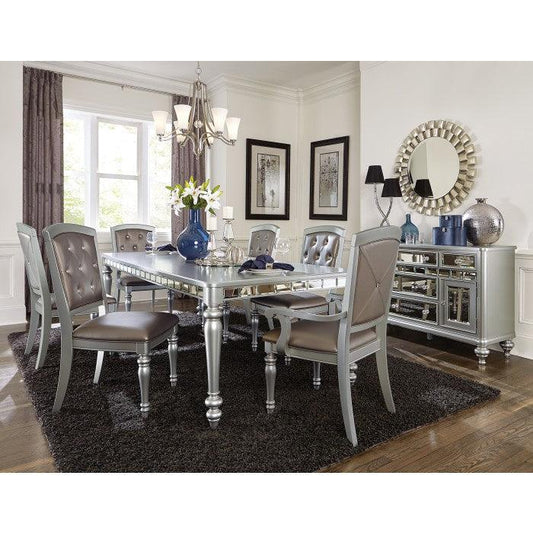 Homelegance - Orsina Silver Extendable Dining Table - 5477N-96 - ATL FURNITURE