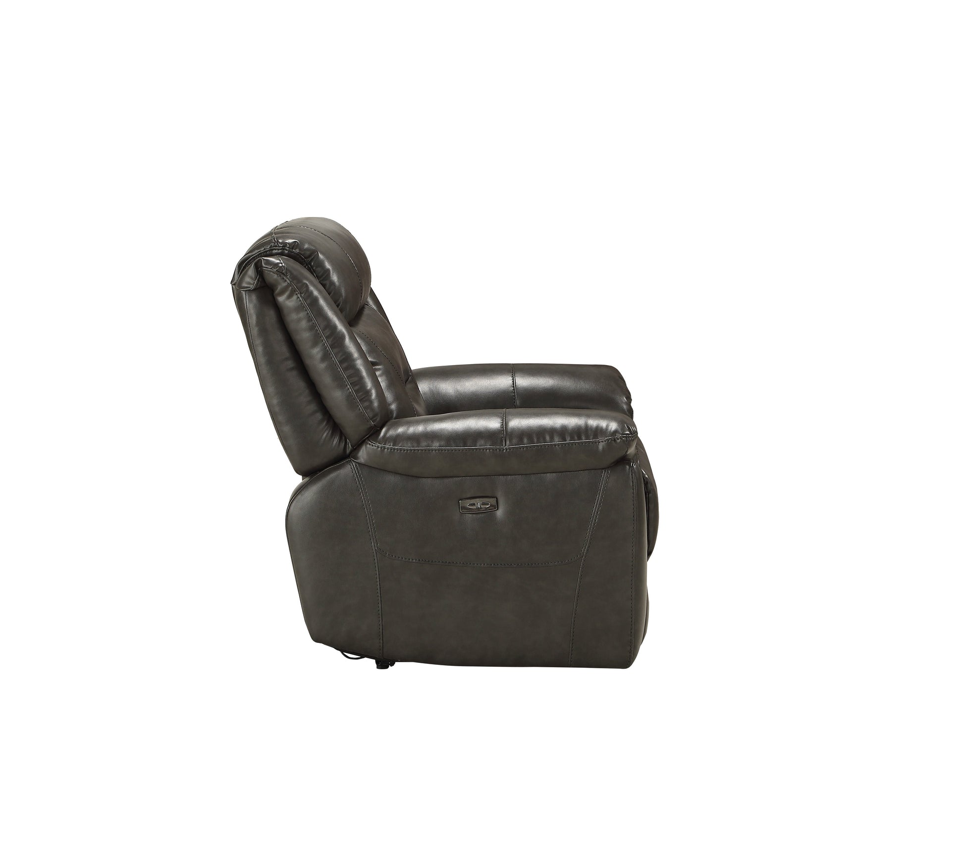 Imogen Gray Leather-Aire Recliner (Power Motion) - ATL FURNITURE