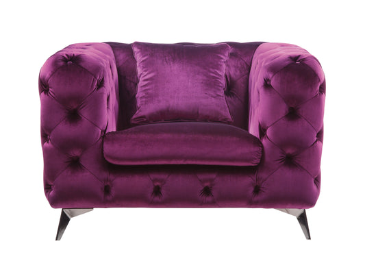 Atronia Purple Fabric Chair - ATL FURNITURE