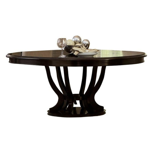 Homelegance - Savion Round-Oval Dining Table In Espresso - 5494-76* - ATL FURNITURE