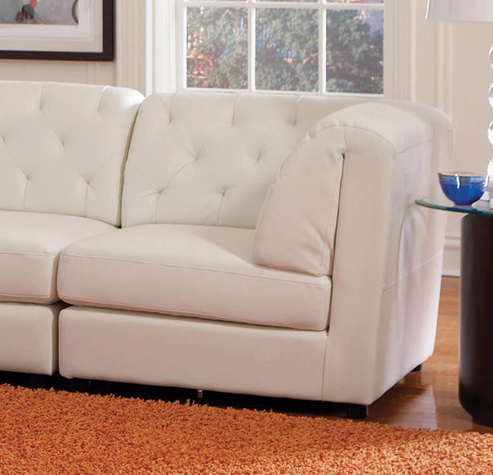 Quinn Transitional White Corner - ATL FURNITURE