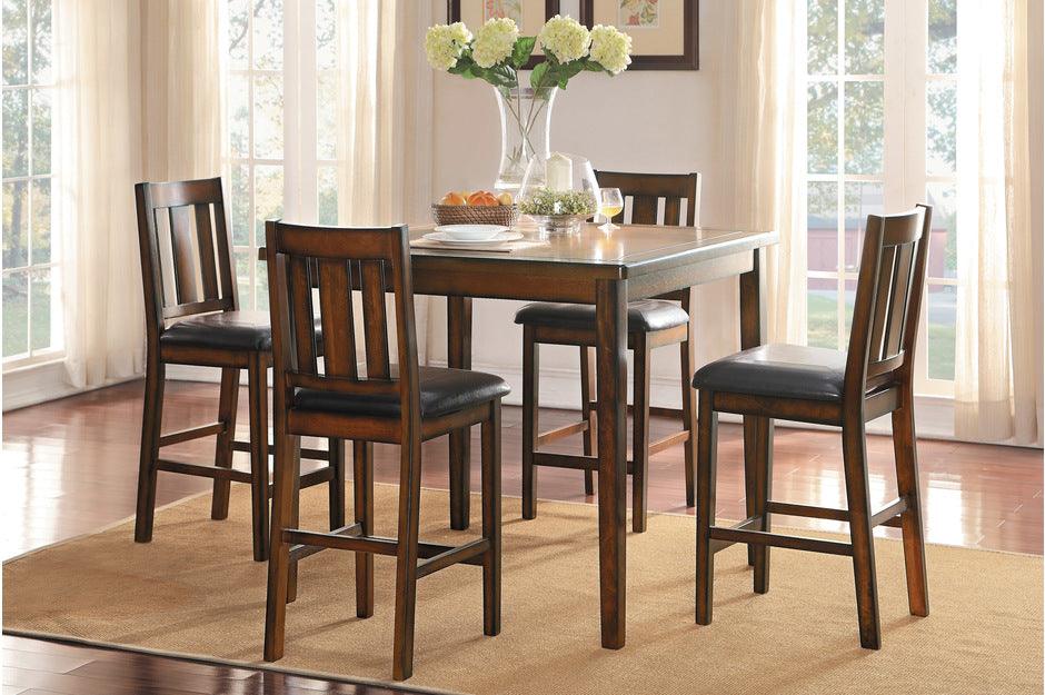 Homelegance - Delmar 5 Piece Counter Height Set - 5511-36 - ATL FURNITURE