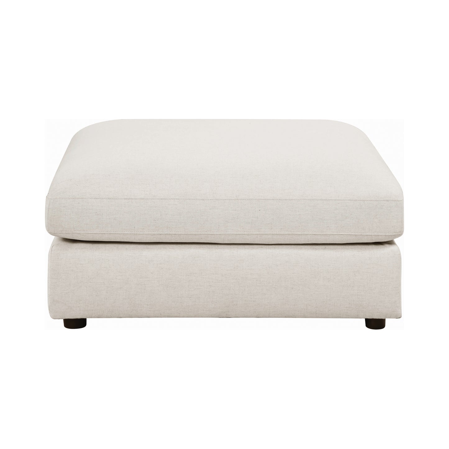 Serene Upholstered Rectangular Ottoman Beige