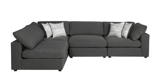 Serene 6-piece Upholstered Modular Sectional Charcoal