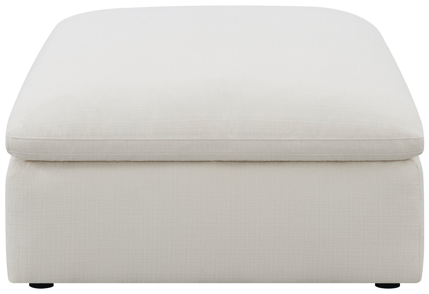 Hobson Square Upholstered Ottoman Ivory