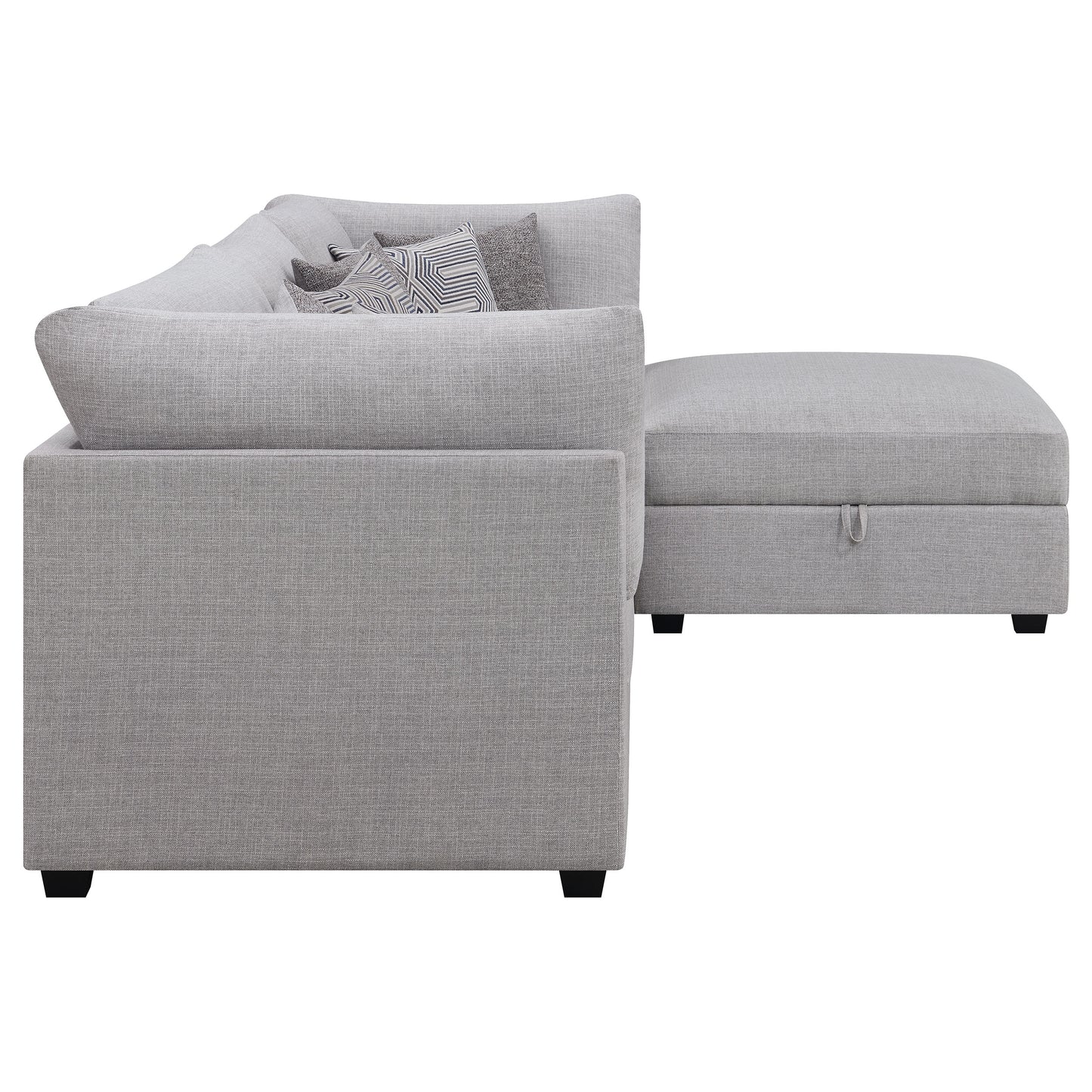 Cambria Upholstered Armless Chair Grey