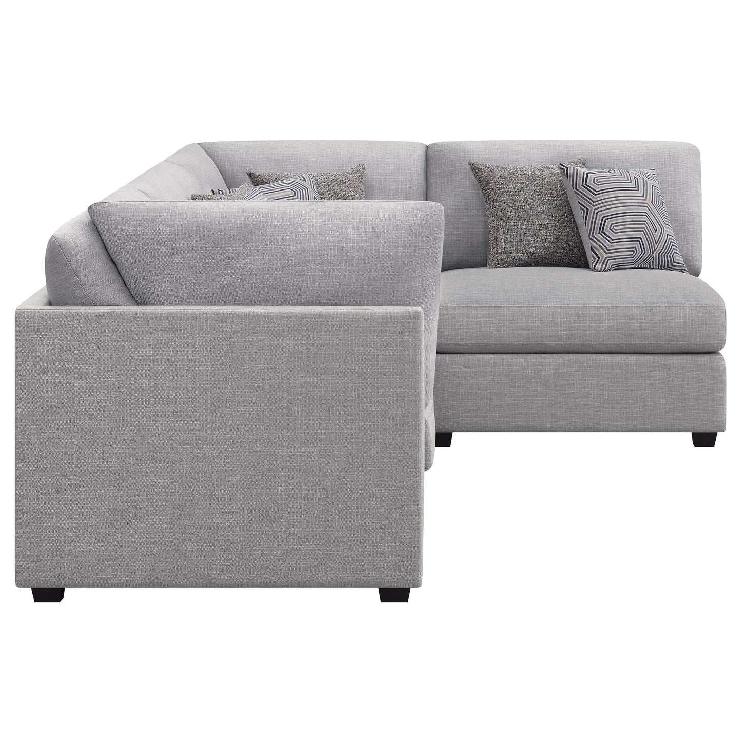 Cambria Upholstered Armless Chair Grey