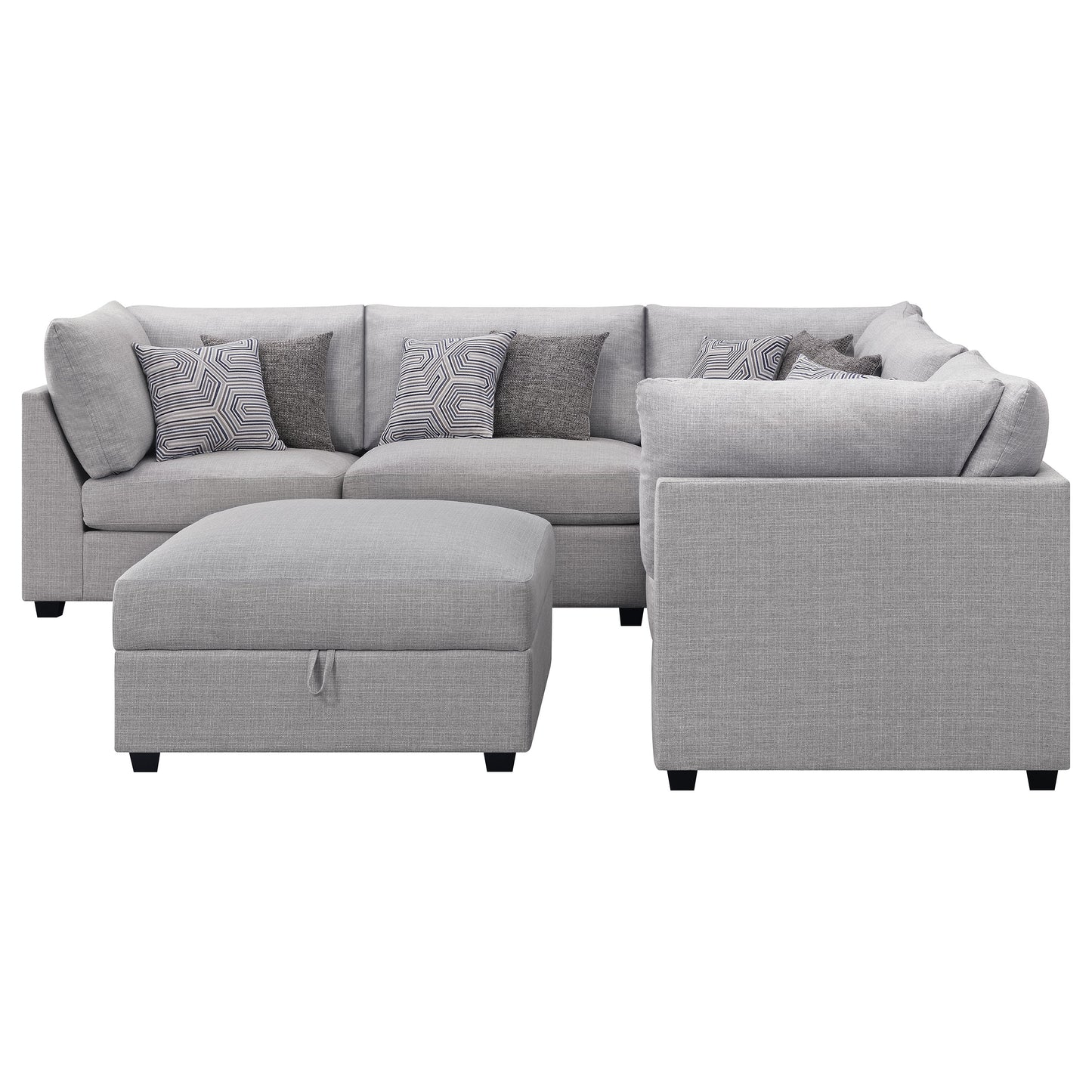 Cambria Upholstered Armless Chair Grey