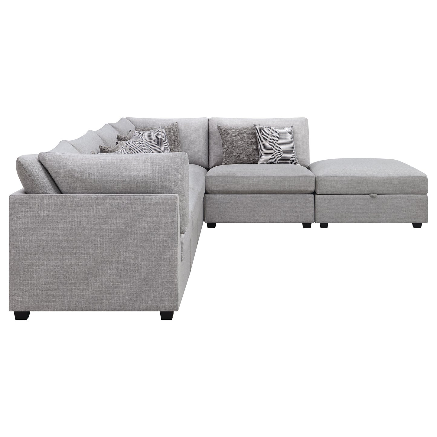 Cambria Upholstered Armless Chair Grey