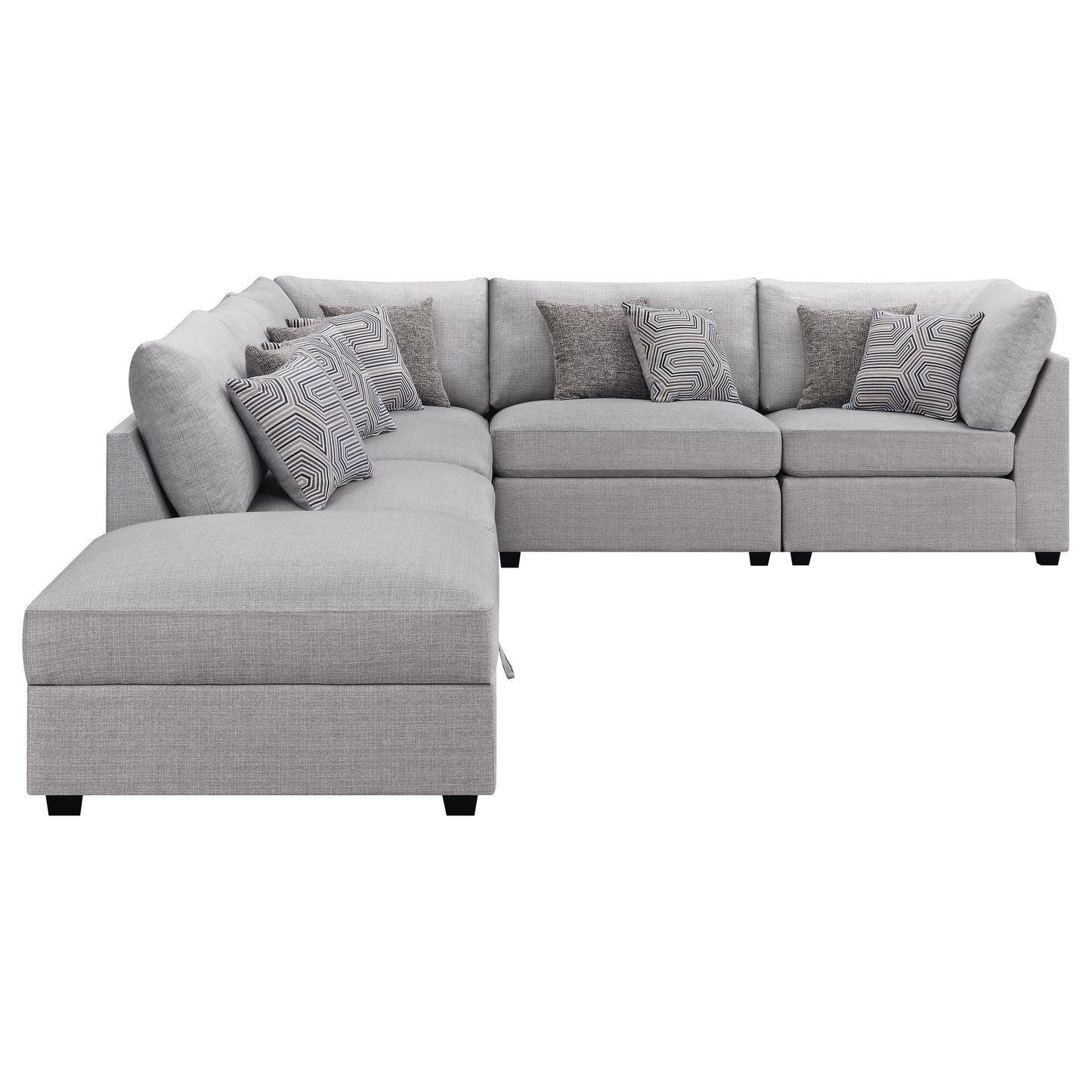 Cambria Upholstered Armless Chair Grey