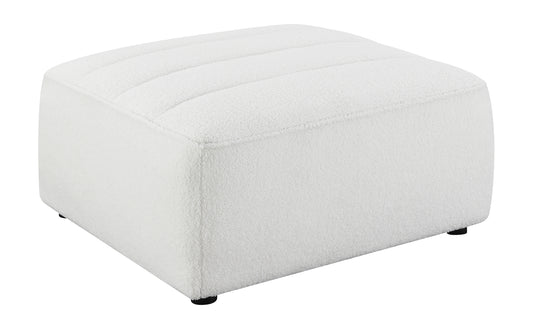 Sunny Square Upholstered Ottoman Natural