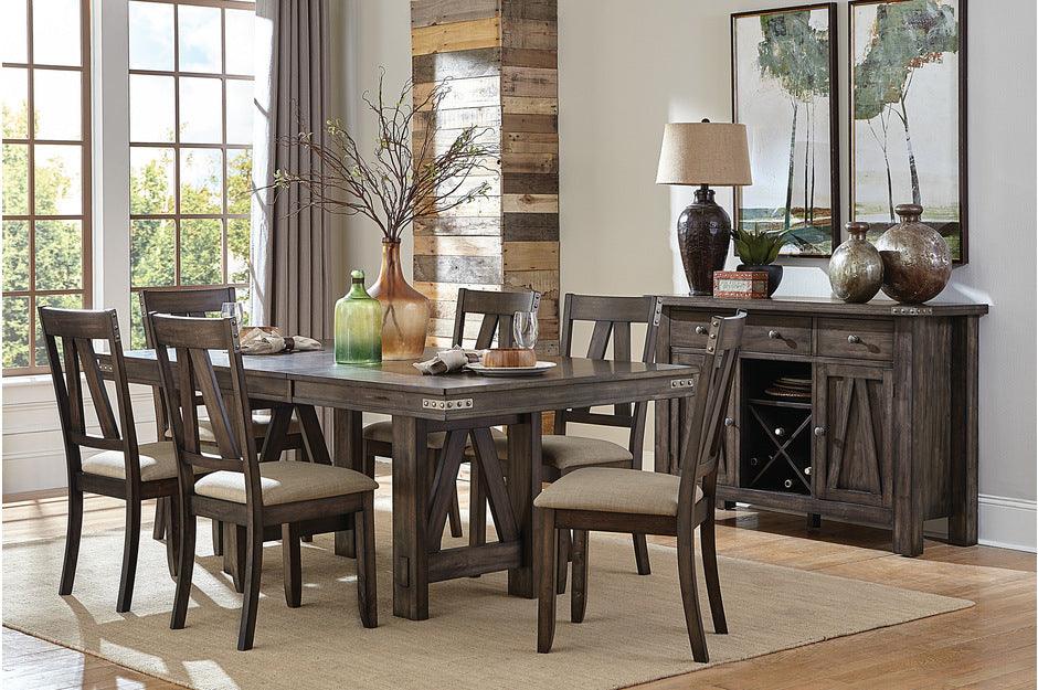 Homelegance - Mattawa 7 Piece Dining Room Set In Brown - 5518-78-7Set - ATL FURNITURE