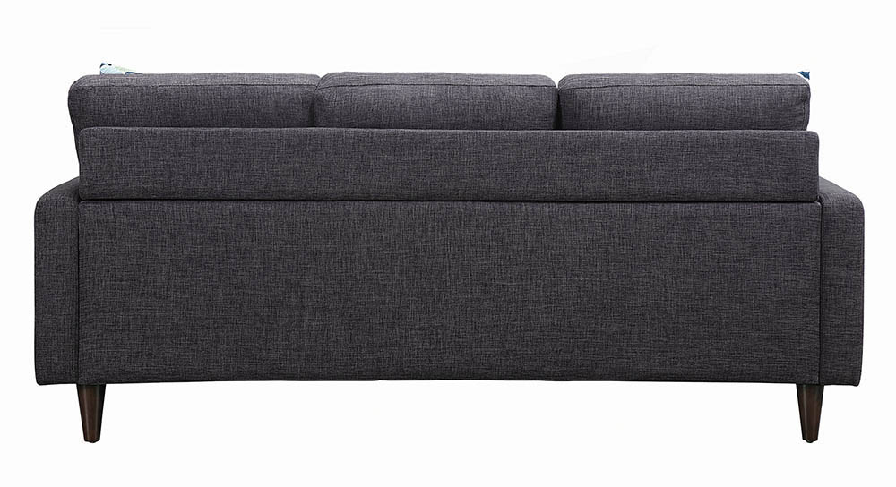 Watsonville Upholstered Track Arm Tufted Sofa Grey