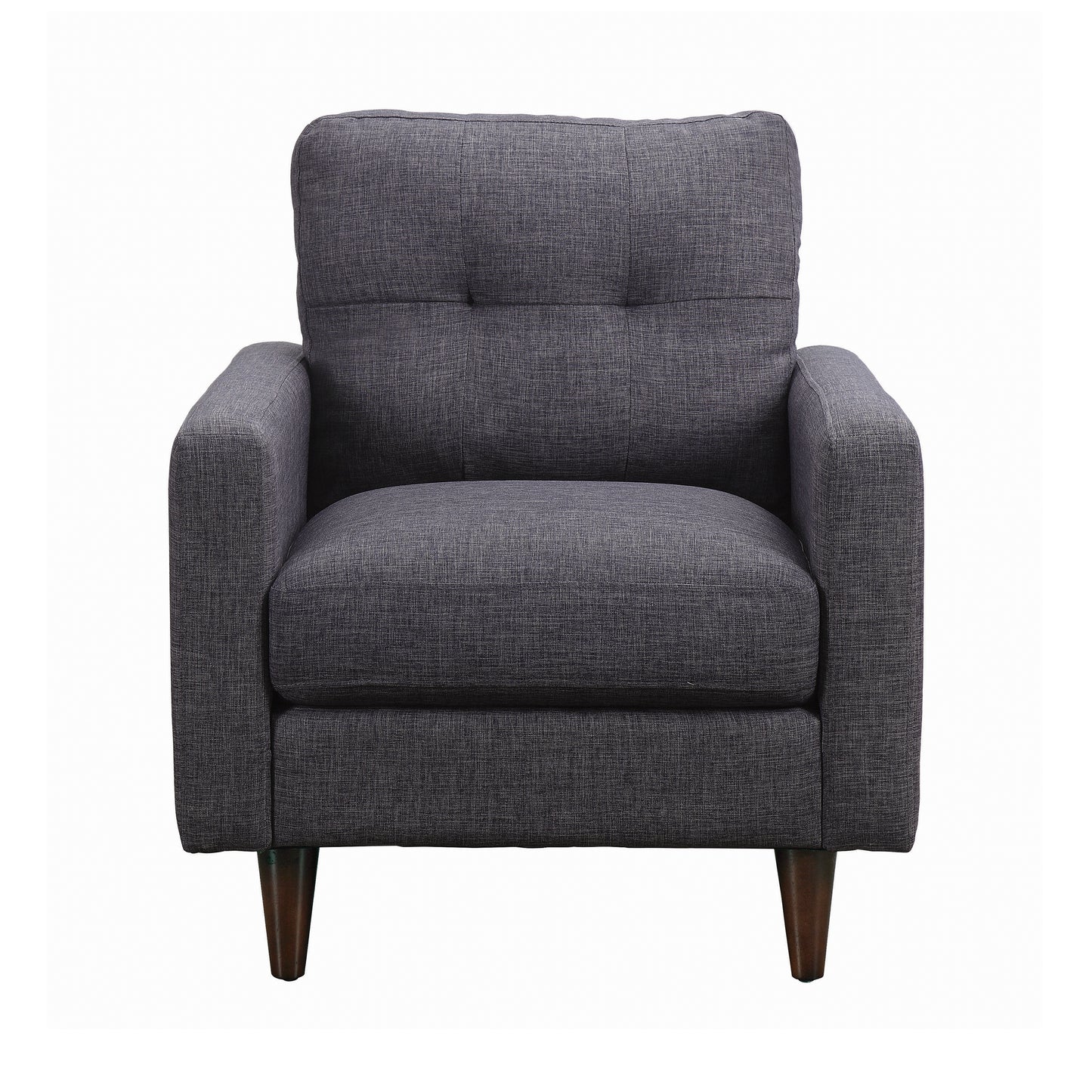 Watsonville Upholstered Track Arm Tufted Accent Chair Grey