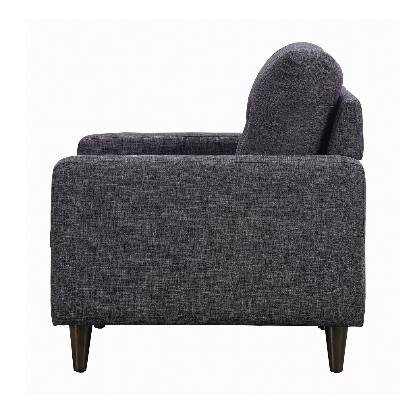 Watsonville Upholstered Track Arm Tufted Accent Chair Grey