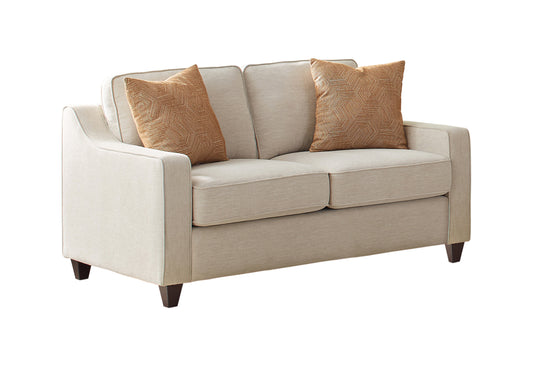 Christine Upholstered Sloped Arm Loveseat Beige