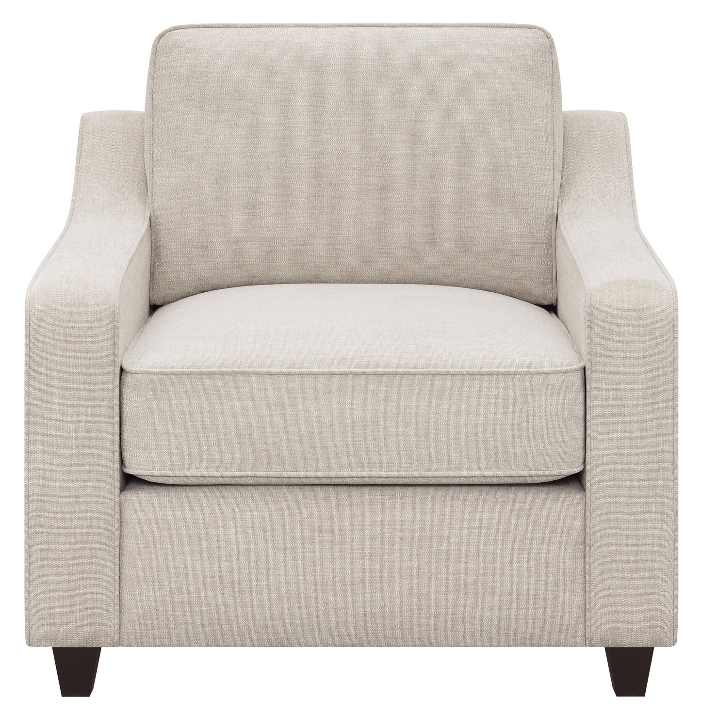 Christine Upholstered Sloped Arm Accent Chair Beige