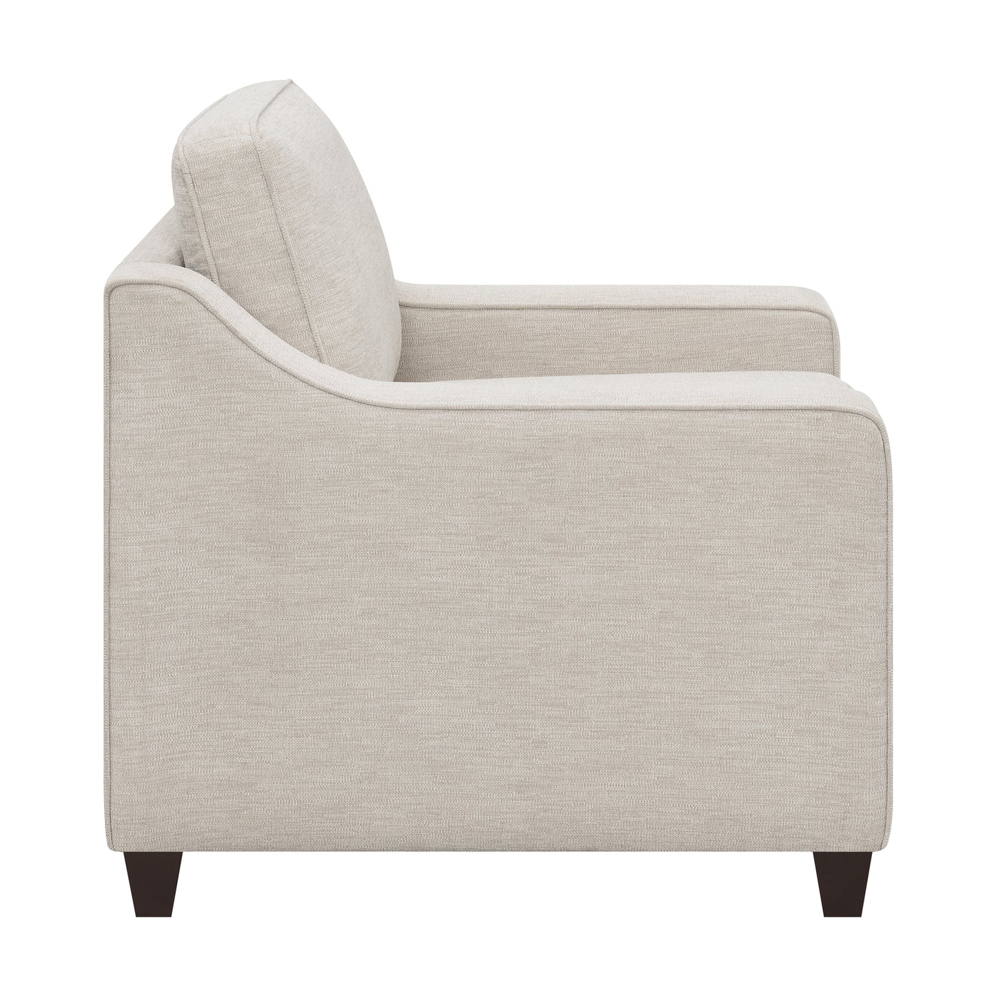 Christine Upholstered Sloped Arm Accent Chair Beige