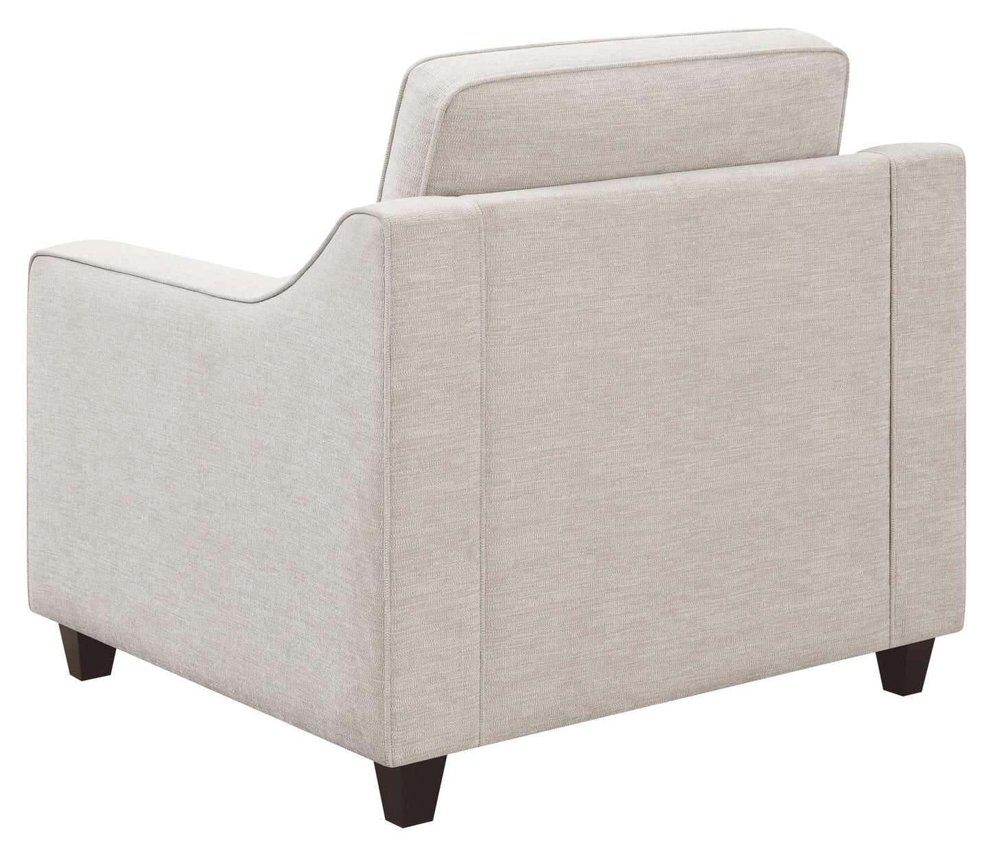 Christine Upholstered Sloped Arm Accent Chair Beige