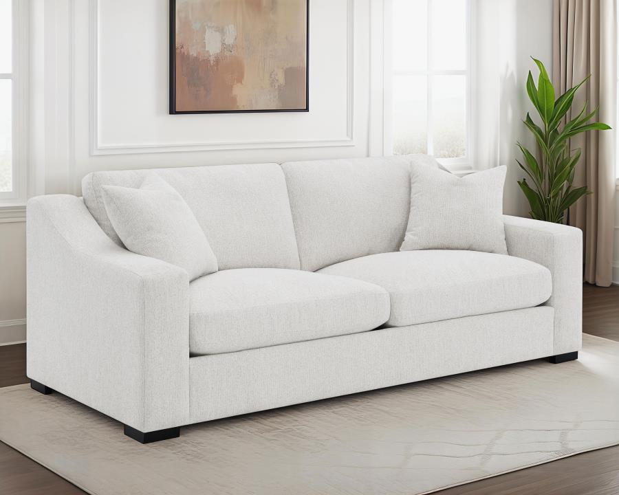 Ashlyn Fabric Upholstered Track Arm Sofa Sand