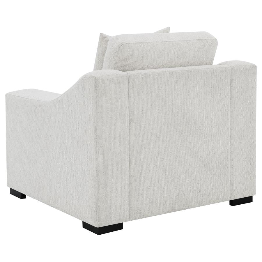Ashlyn Fabric Upholstered Track Arm Accent Chair Sand
