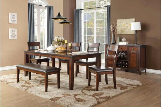 Homelegance - Mantello 7 Piece Dining Room Set - 5547-78-7Set - ATL FURNITURE