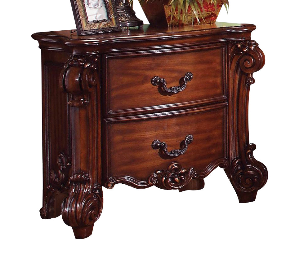 Acme Vendome Traditional Two Drawer Nightstand in Cherry 22003 CLOSEOUT - ATL FURNITURE