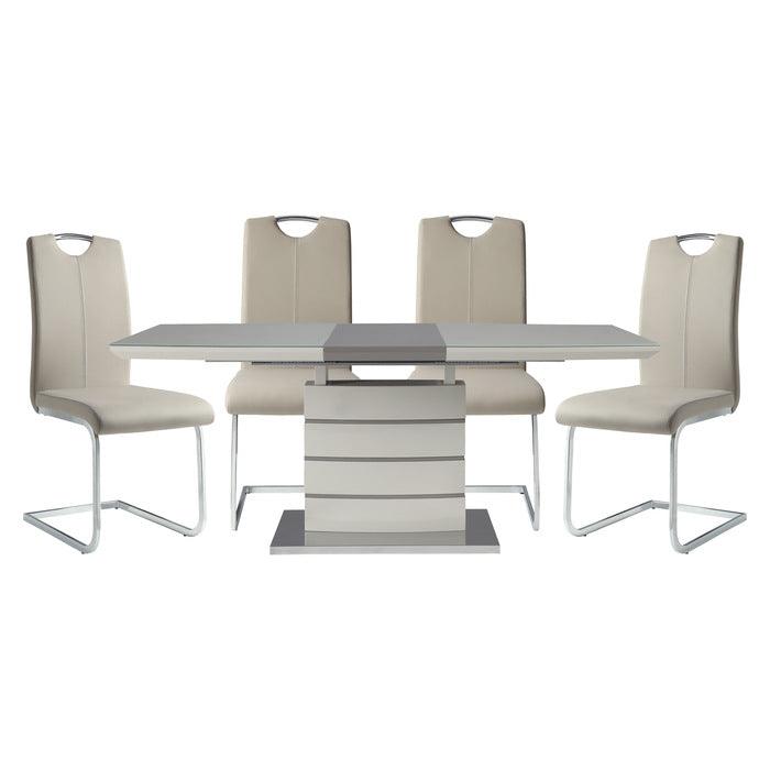 Homelegance - Glissand 5 Piece Rectangular Dining Table Set - 5599-71-5 - ATL FURNITURE