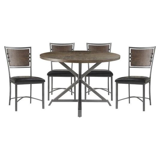 Homelegance - Fideo 5 Piece Round Dining Set - 5606-45Rd-5Set - ATL FURNITURE