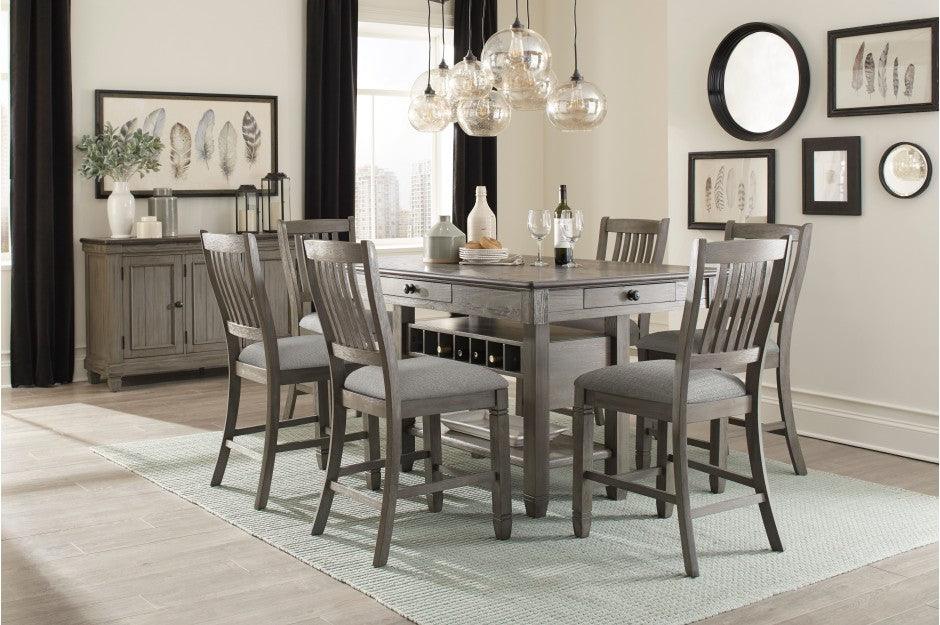 Homelegance - Granby 7 Piece Dining Room Set In Antique Gray - 5627Gy-36-7Set - ATL FURNITURE