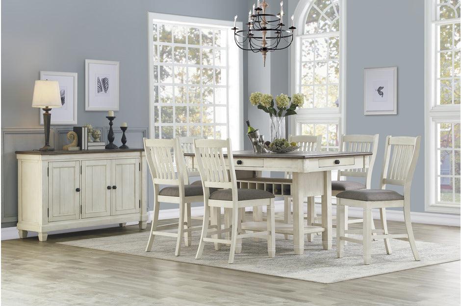 Homelegance - Granby 7 Piece Dining Room Set In Antique Gray - 5627Nw-36-7Set - ATL FURNITURE