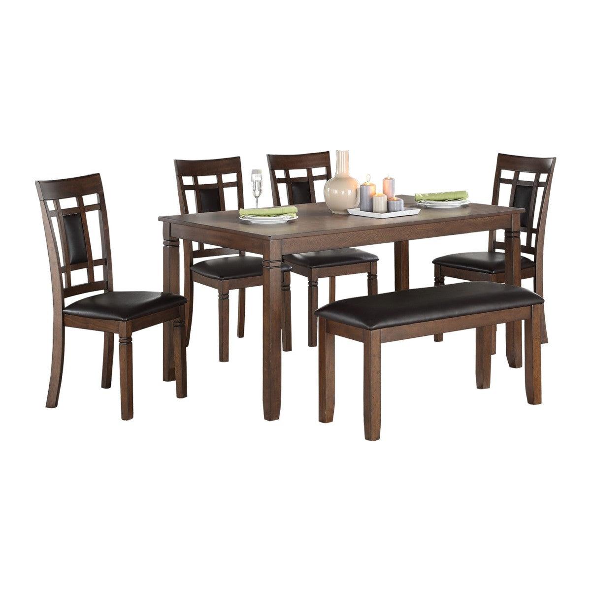 Homelegance - Salton 6-Piece Pack Dinette Set In Brown - 5658 - ATL FURNITURE