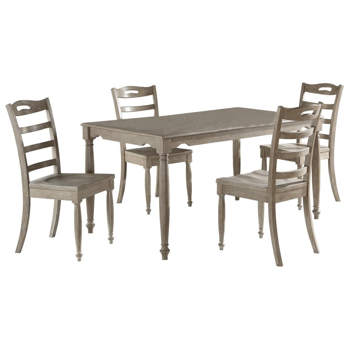 Homelegance - Gilman 5-Piece Pack Dinette Set In Light Gray - 5661 - ATL FURNITURE