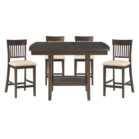 Homelegance - Balin 5 Piece Table Set In Brown - 5716-36*5S1 - ATL FURNITURE