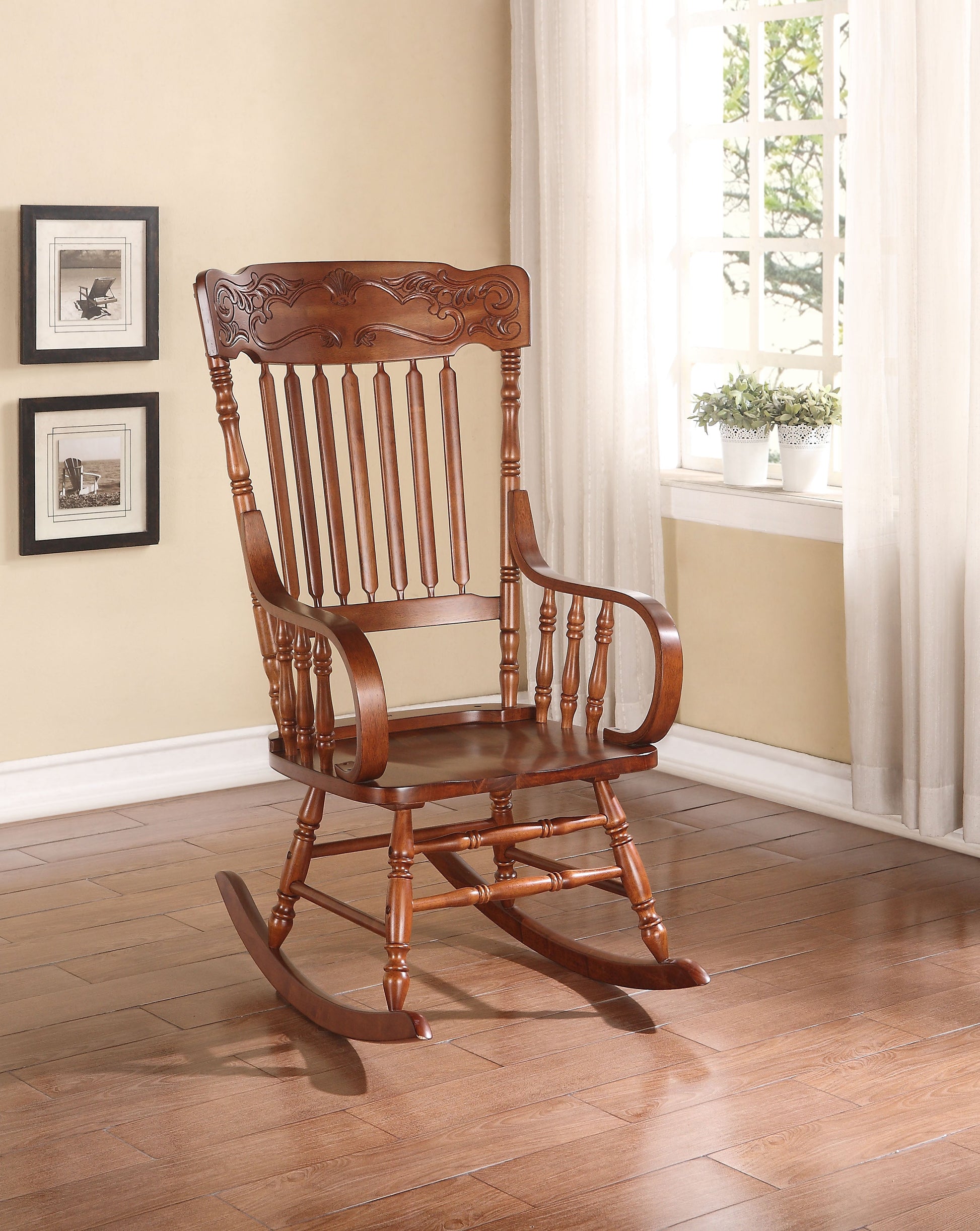 Kloris Tobacco Rocking Chair - ATL FURNITURE