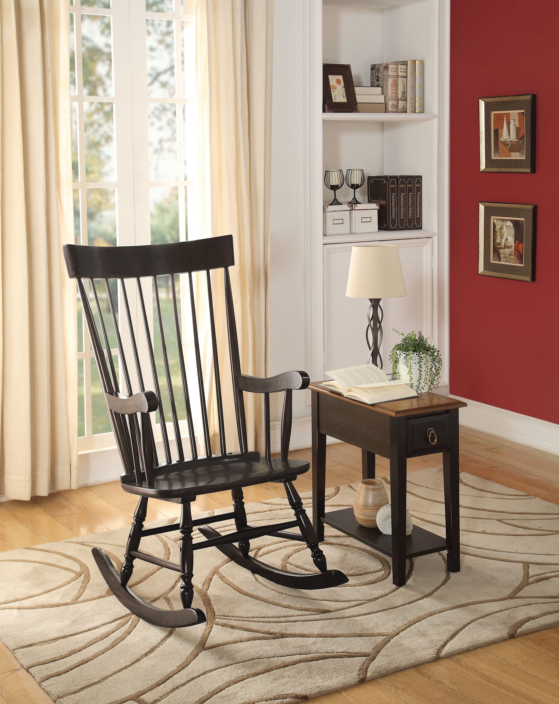 Arlo Black Rocking Chair - ATL FURNITURE