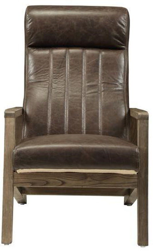 Acme Emint Accent Chair in Distress Chocolate 59534 - ATL FURNITURE