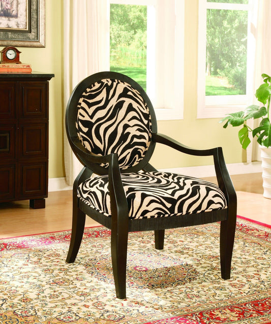 Zebra Print Accent Chair - ATL FURNITURE