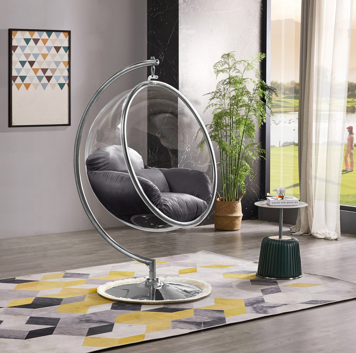 Acrylic Hanging Chair - ATL FURNITURE