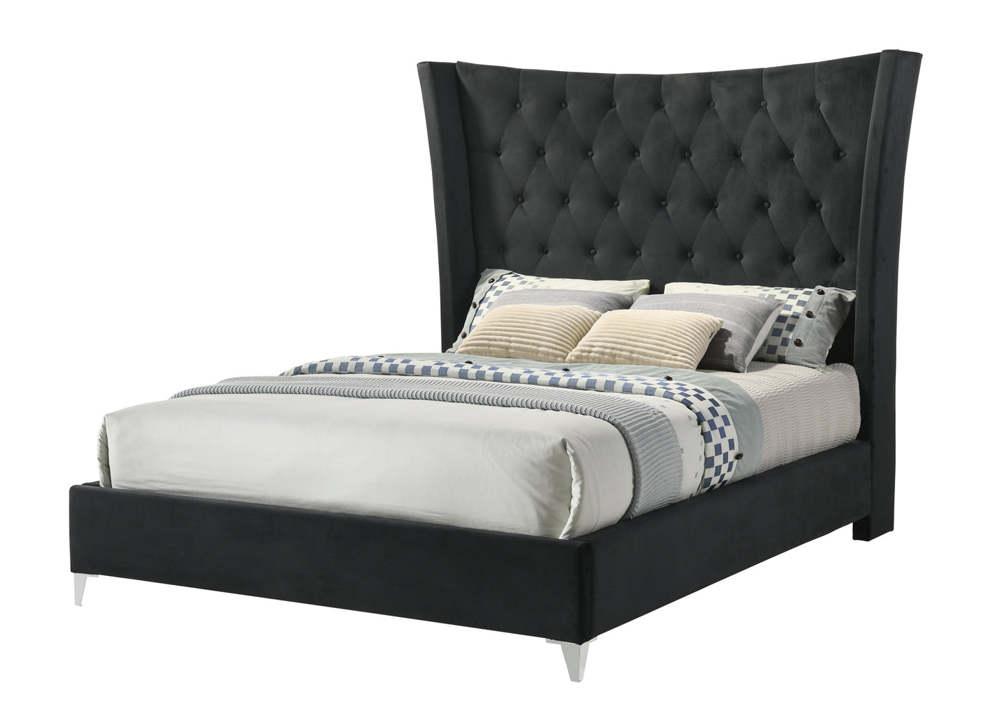 Emerald King Bed Black