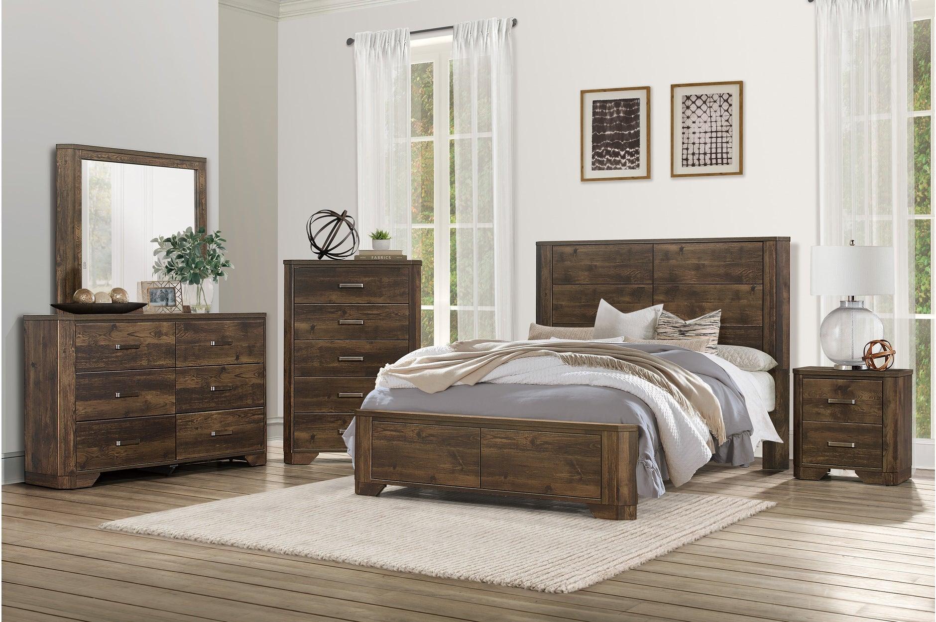 Homelegance - Jocelyn 3 Piece Eastern King Bedroom Set In Rustic Brown - 1509K-1Ek-3Set - ATL FURNITURE