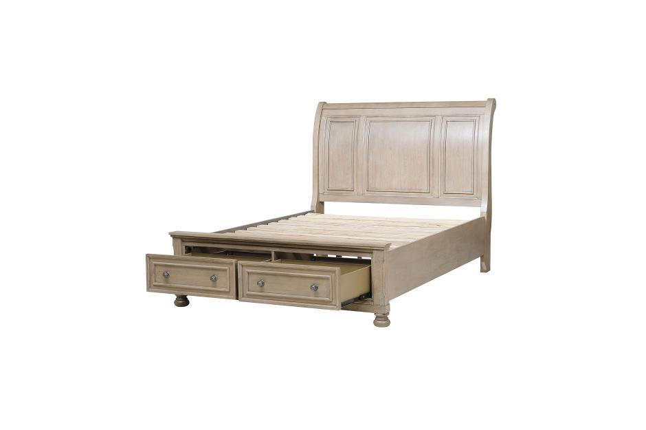 Homelegance - Bethel Eastern King Sleigh Platform Bed With Footboard Storages - 2259Kgy-1Ek - ATL FURNITURE