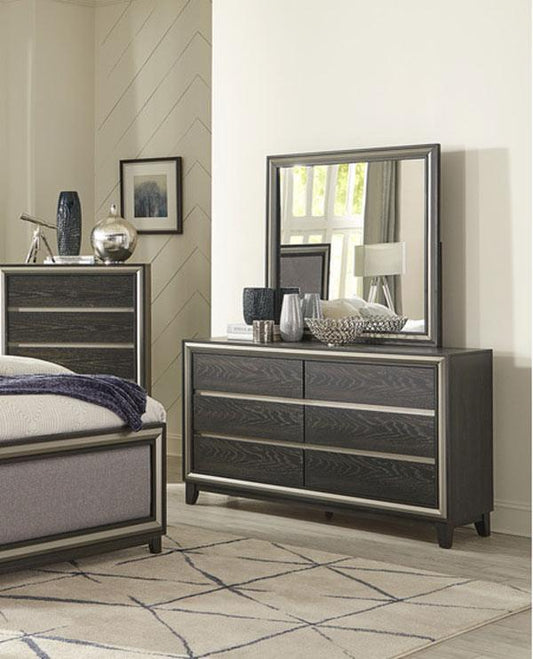 Homelegance - Grant Dresser With Mirror In Silver - 1536-Dm - ATL FURNITURE